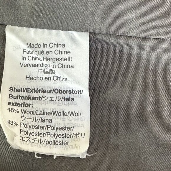 J Crew Mercantile Size 2 Gray City Coat Jacket Wool Blend Zip Pockets - Picture 8 of 8